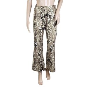 LA Gypsy Bell Bottom Animalprint Pants